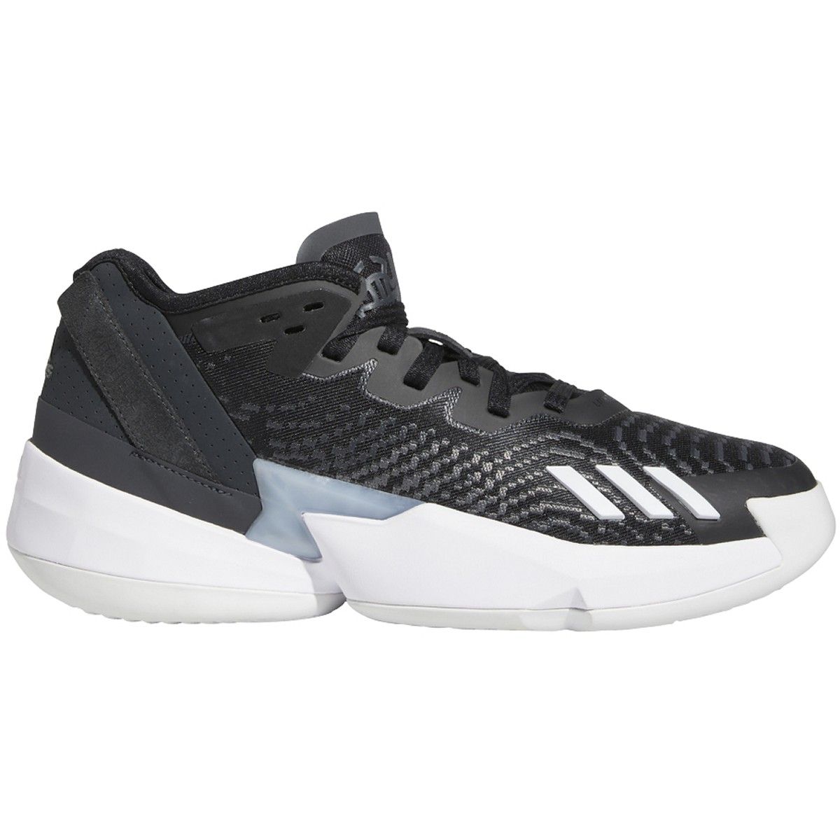 Adidas Unisex D.O.N. Issue 4 Basketball Shoes, Black/White/Carbon / 10.5