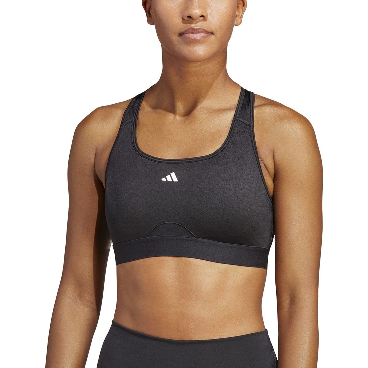 Adidas Women's PowerReact Medium Support Training Sports Bra - Black