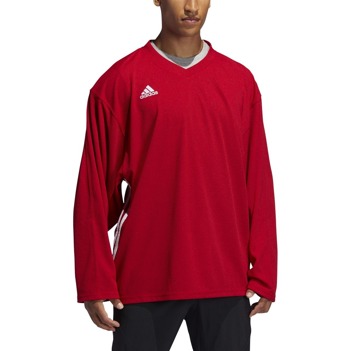 Adidas Men's adidas Red Calgary Flames Three Stripe - Adjustable
