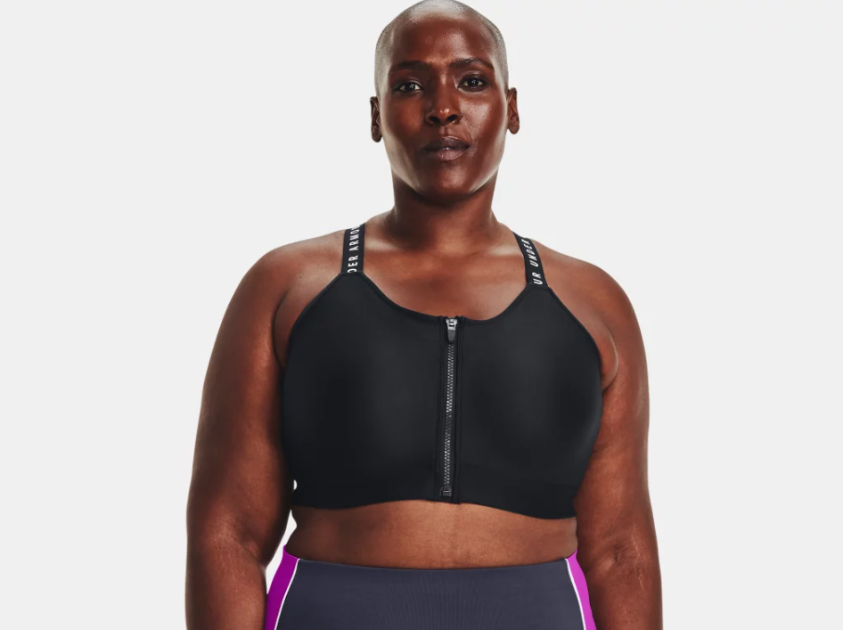 Under Armour Plus UA Infinity Front-Zip Firm-Support Sports Bra 1374378-001