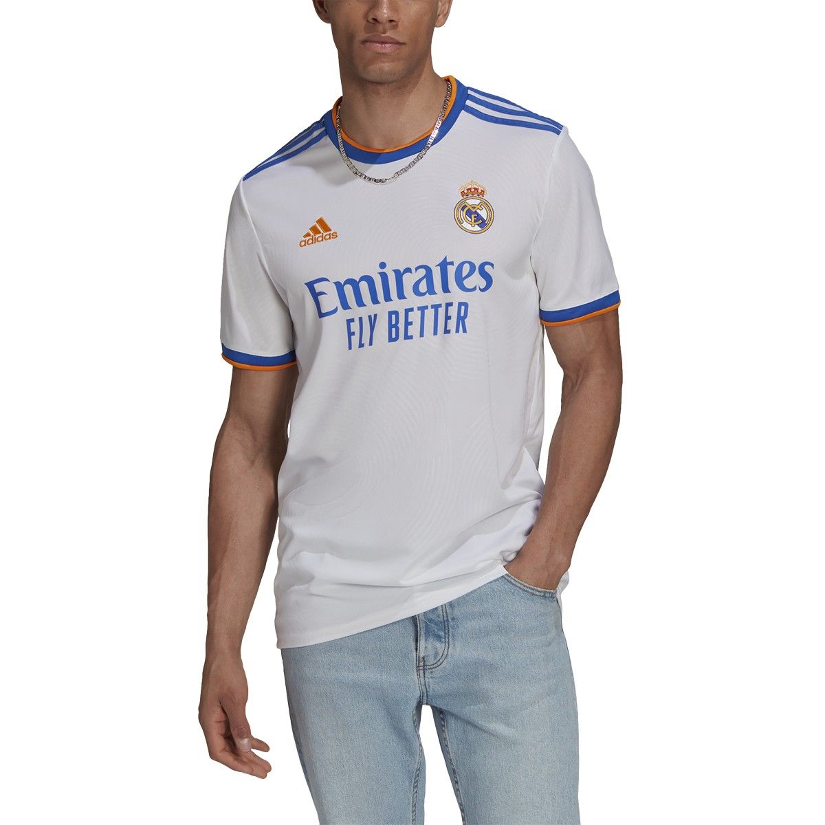 Real Madrid 2014/15 Home Soccer Jersey No Name/Number Adidas