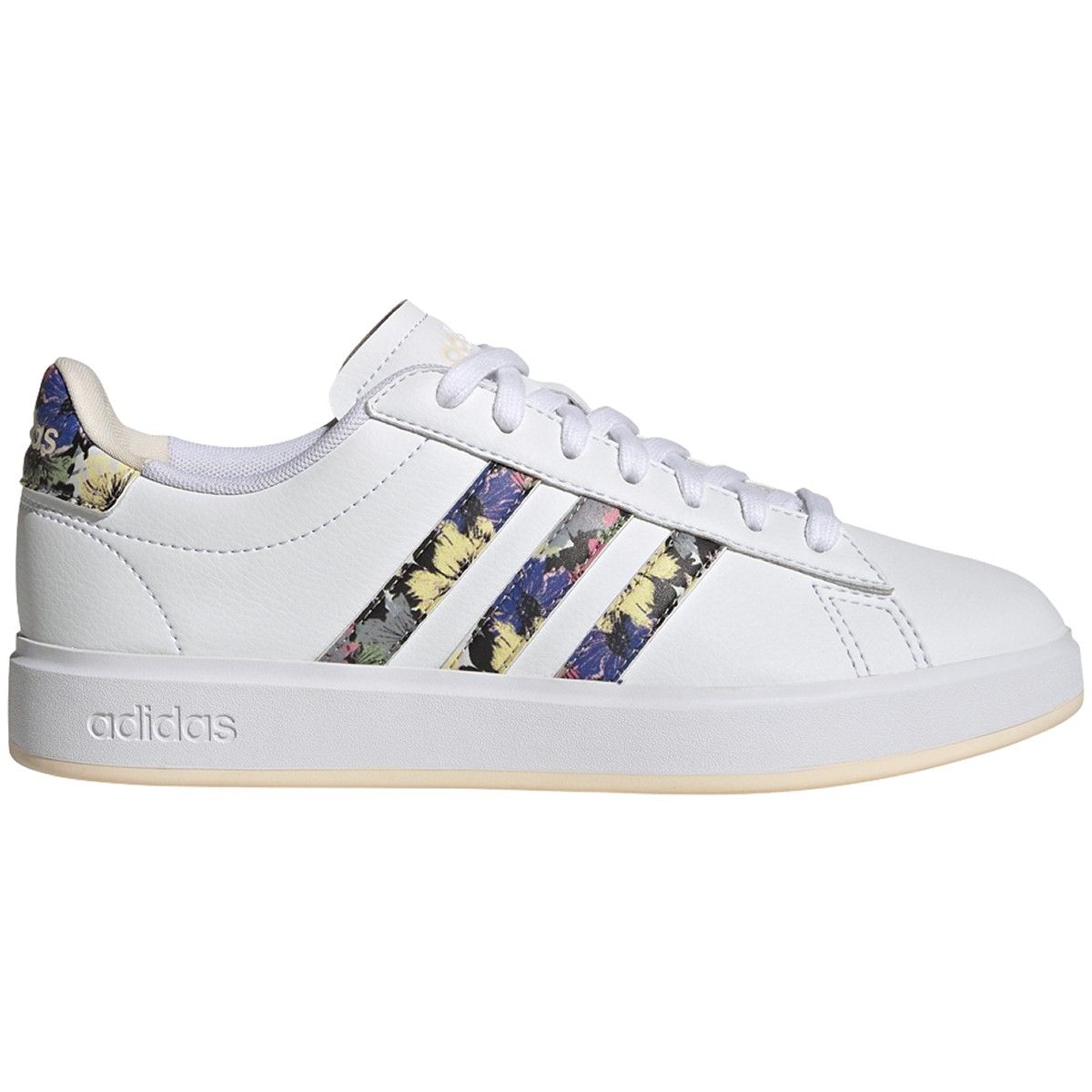 adidas Grand Court 2.0 Womens Tennis Sneakers with Flowers GW7112