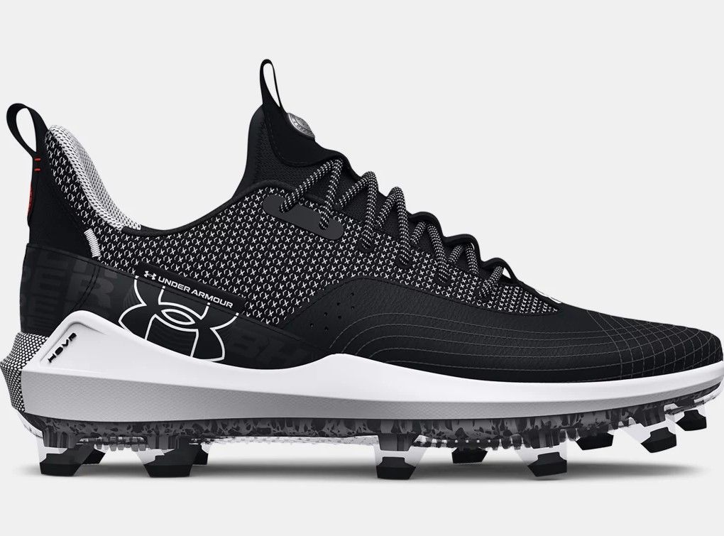 NEW UA Harper 7 Elite TPU Baseball Cleats Grey White 3025585-102 Men's Size 9.5