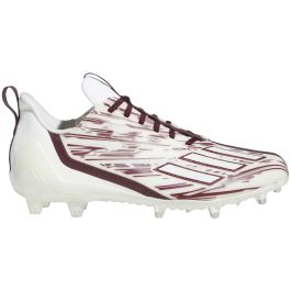 adidas Adizero Men s Football Cleats in White and Maroon Light Breathable and Game Changing RevUpSports GX4048