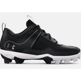 Under Armour Glyde Sola Rm Jr Baskets Softball à crampons pour fille, (001) Noir/Blanc/Noir, 1 tout-petit