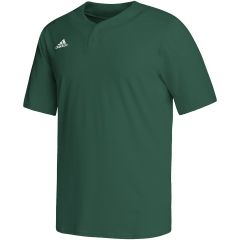 adidas Icon Pro Mens 2 Button Baseball Jersey in Dark Green | HI3729