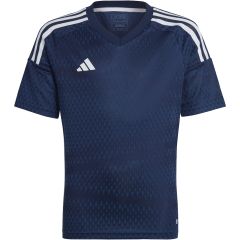 adidas Tiro 23 Competition Match Boys Soccer Jersey in Team Navy Blue-White