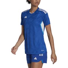 womens royal blue and white adidas soccer jersey