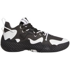 unisex black and white adidas basketball shoes