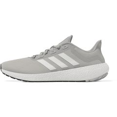 unisex gray white and black adidas running shoe