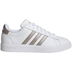 womens white and platinum adidas tennis shoes