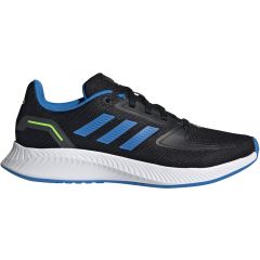 kids black blue and white adidas running shoes