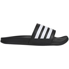 unisex black and white adidas slides