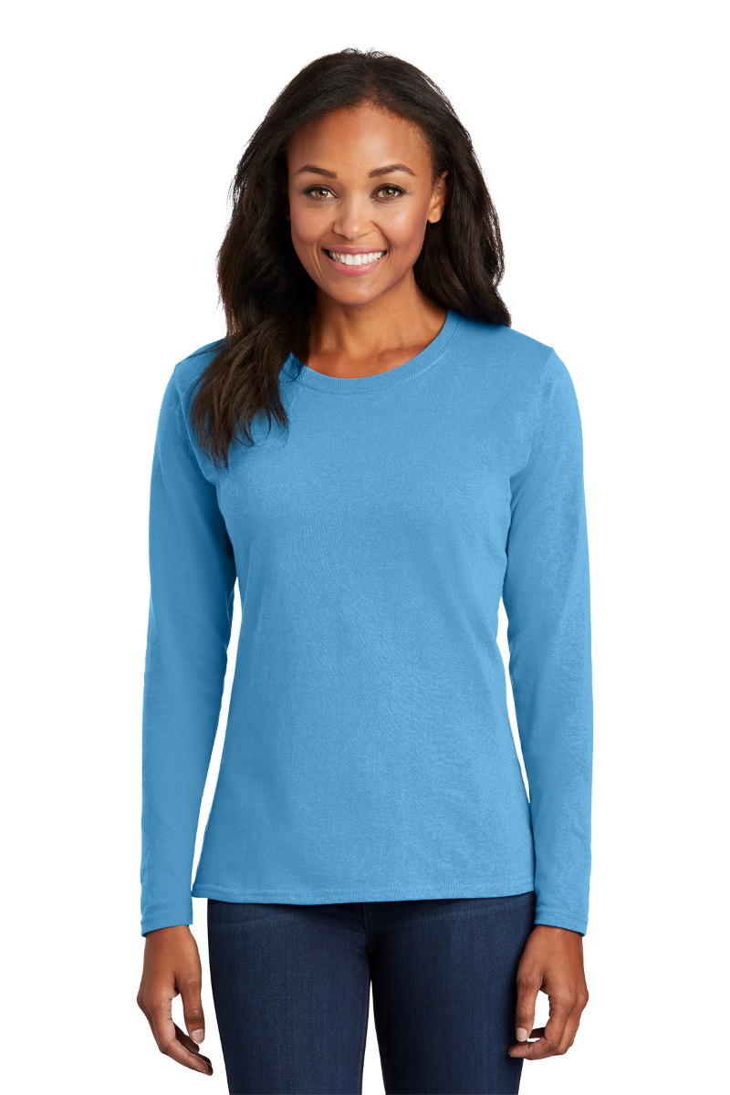Port and Company Long Sleeve Core Cotton Womens T-Shirt