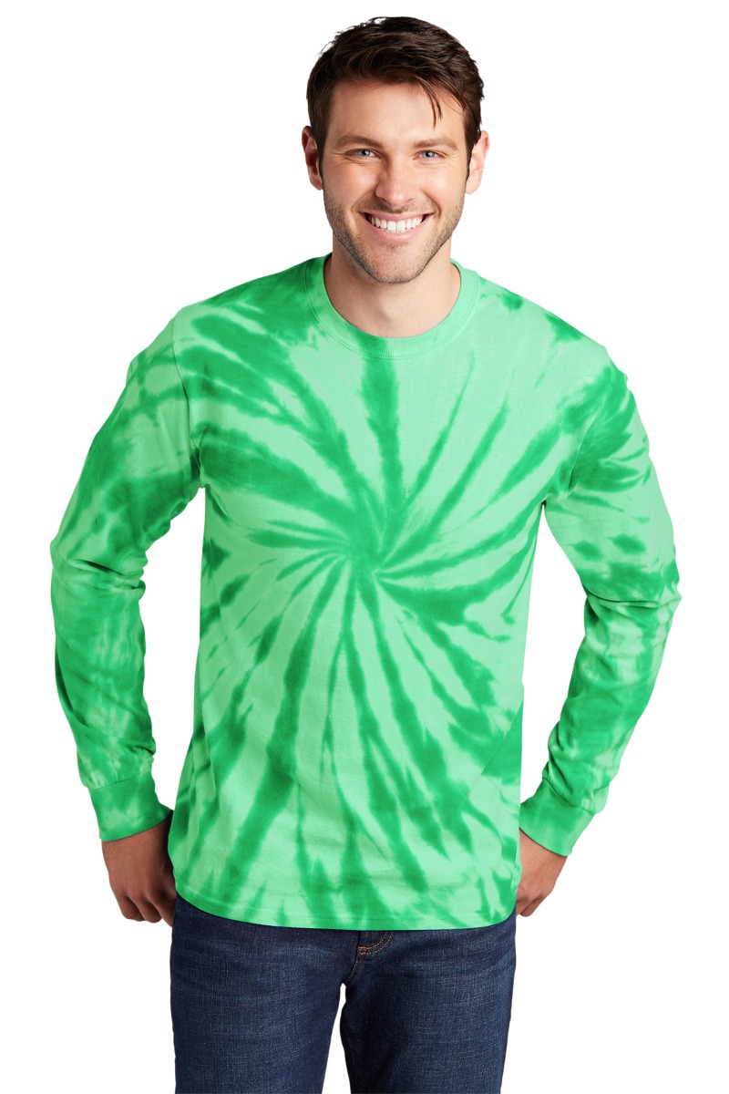 Port and Company Tie-Dye Mens Long Sleeve T-Shirt