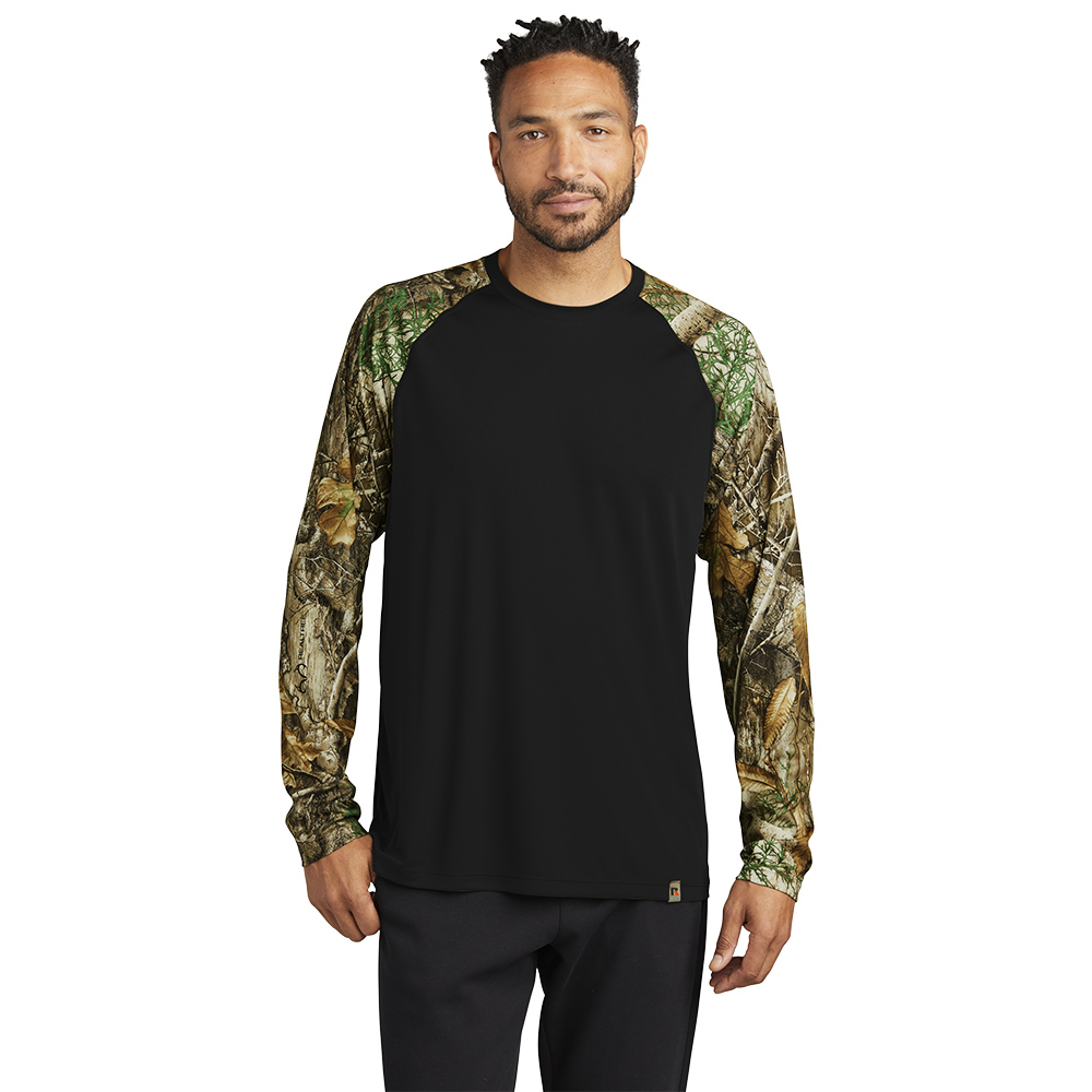 Russell Outdoors Realtree Colorblock Performance Mens Long Sleeve Tee