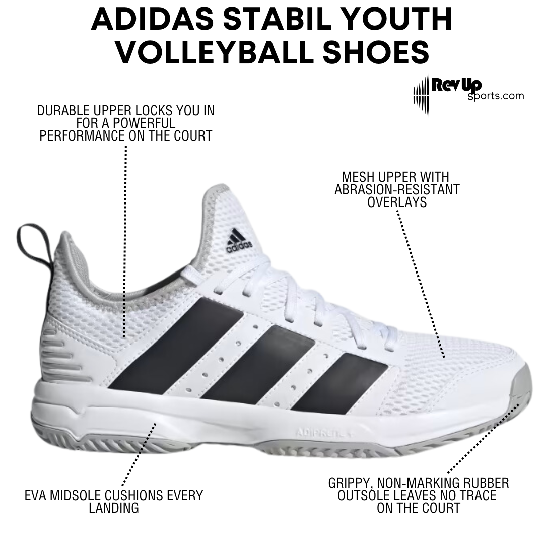 adidas Stabil Youth Volleyball Shoes - Quality Performance for Indoor ...