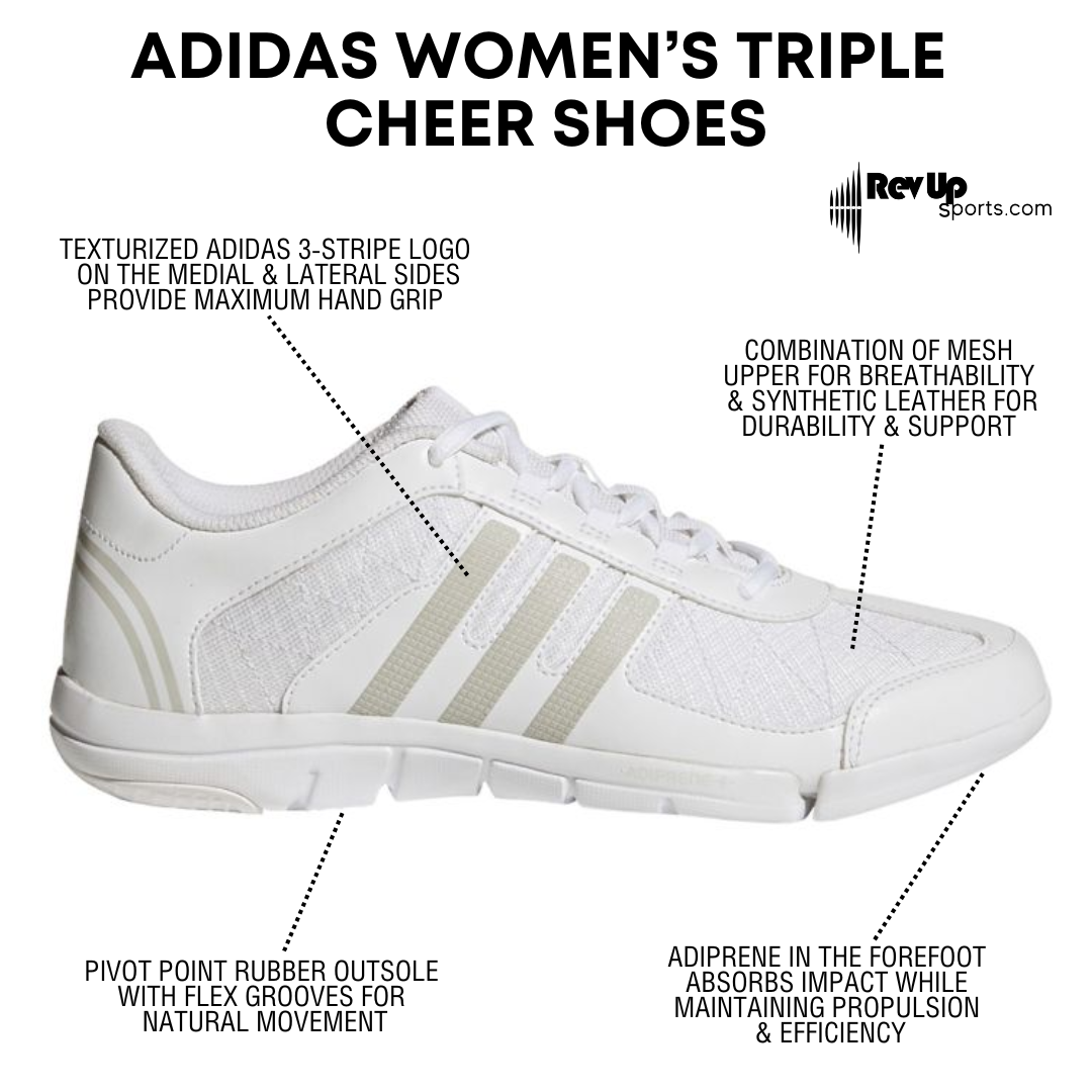 adidas Women's Triple Cheer Shoes Premium Cheerleading Footwear