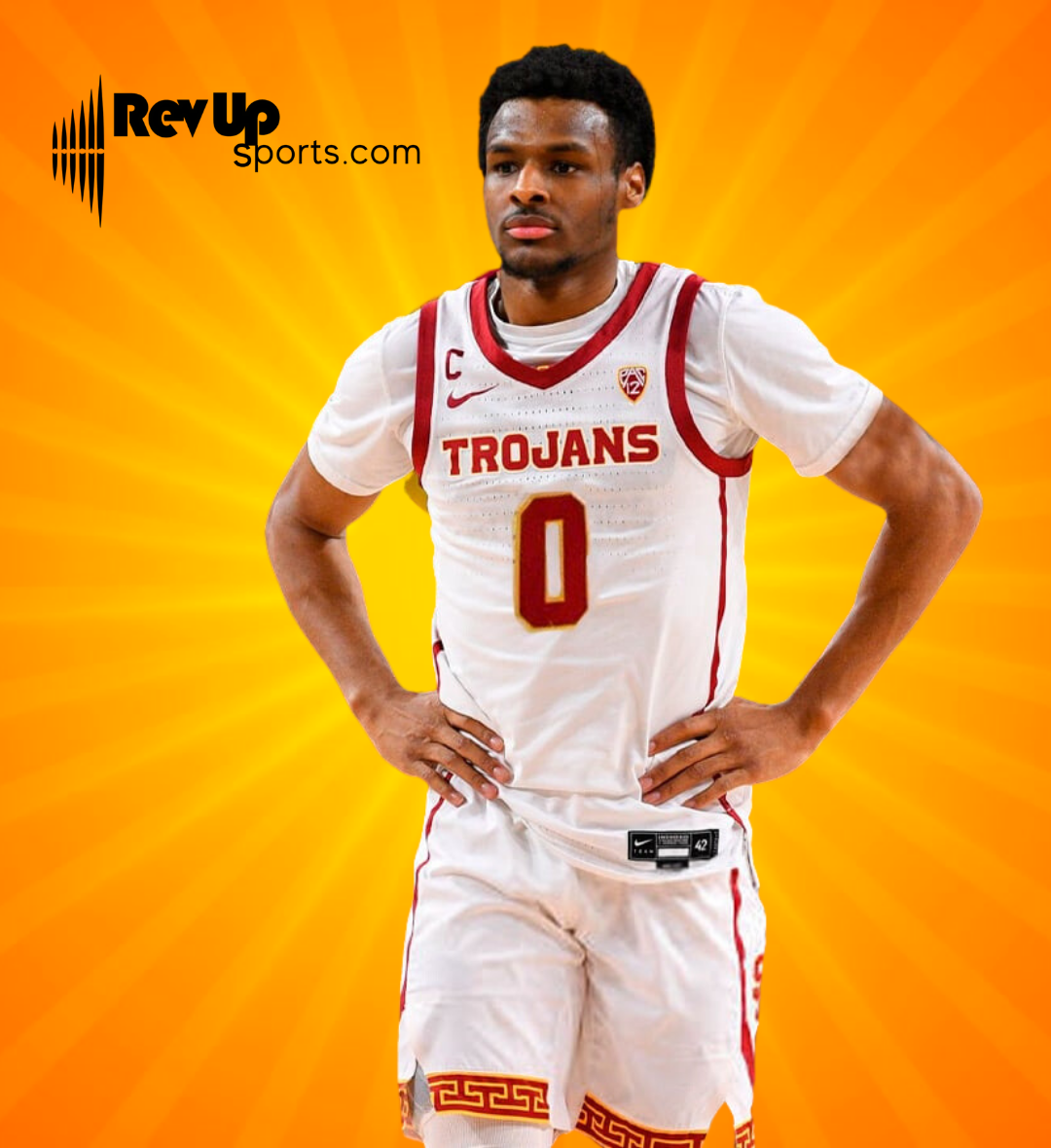 Bronny James orange background