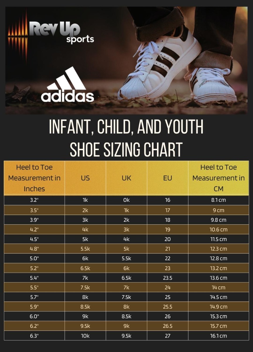 Adidas Kids Shoe Size Chart